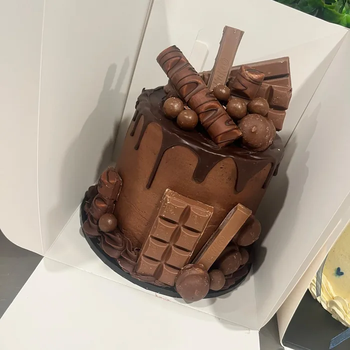 Chocolate cake loaded with Kinder chocolate